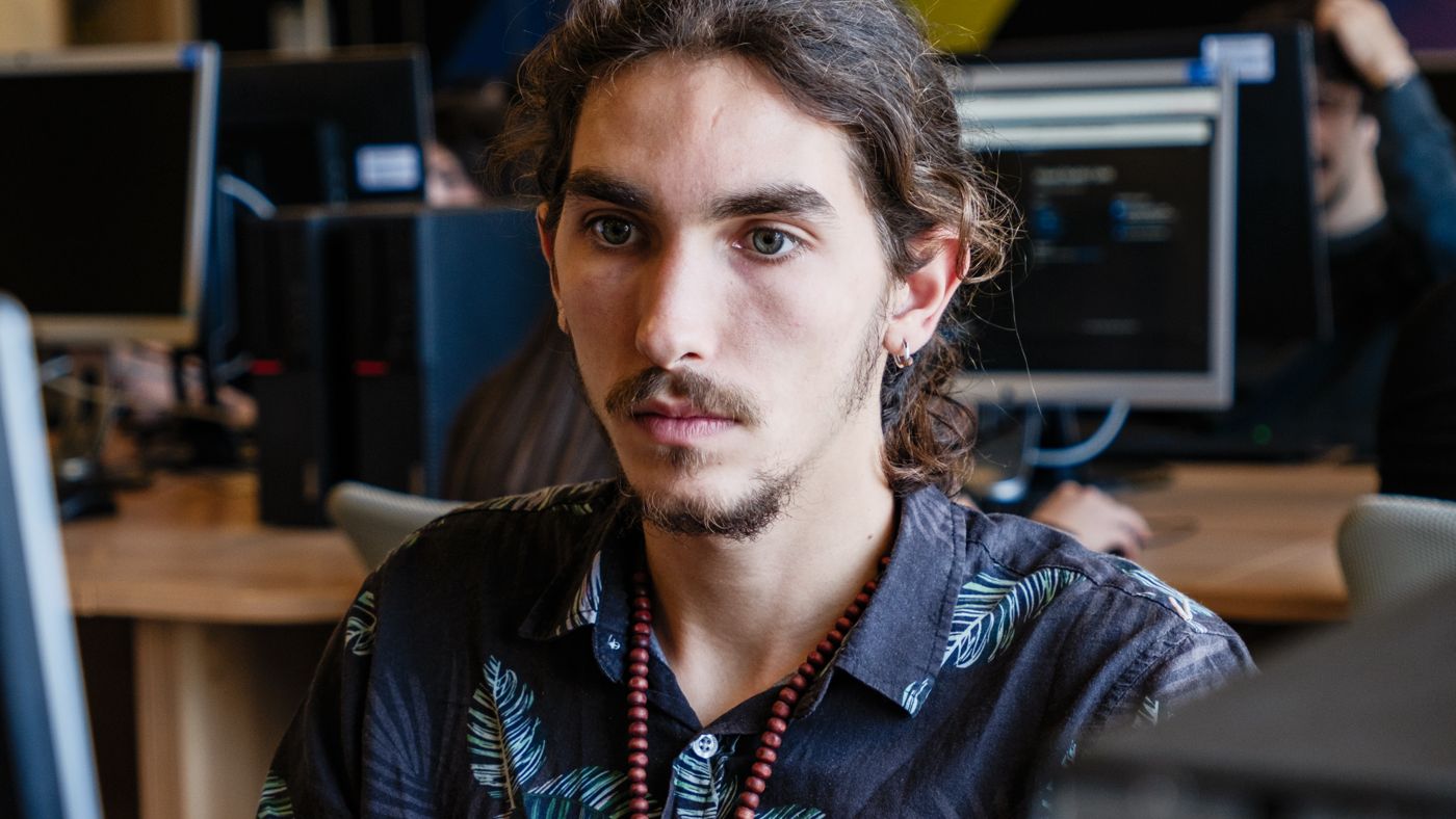 A moment of concentration during a session on the A³ campus